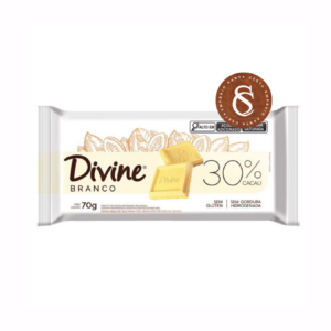 BARRA DE CHOCOLATE BRANCO 30% CACAU DIVINE 70G