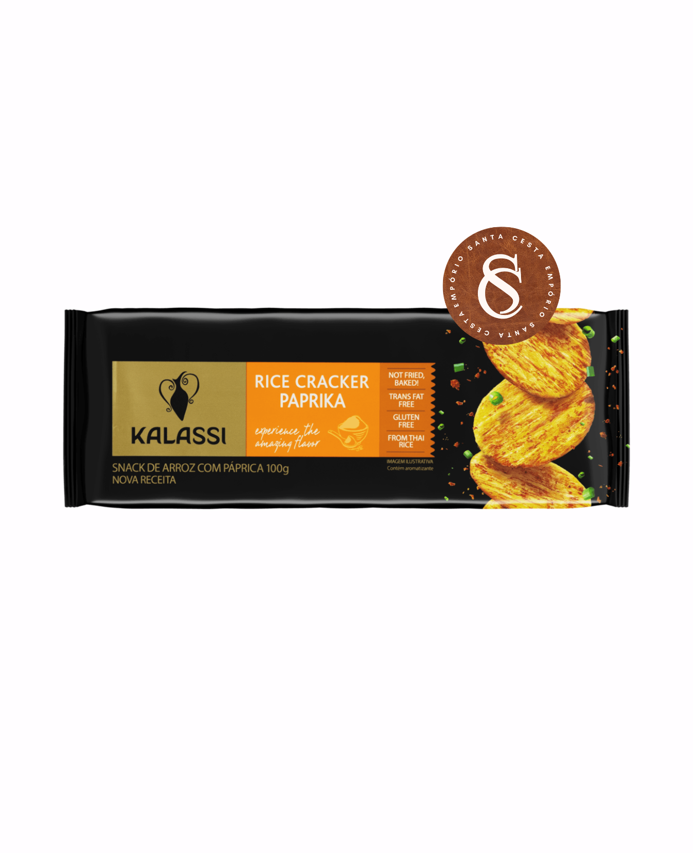 SNACK DE ARROZ COM PÁPRICA KALASSI 100G