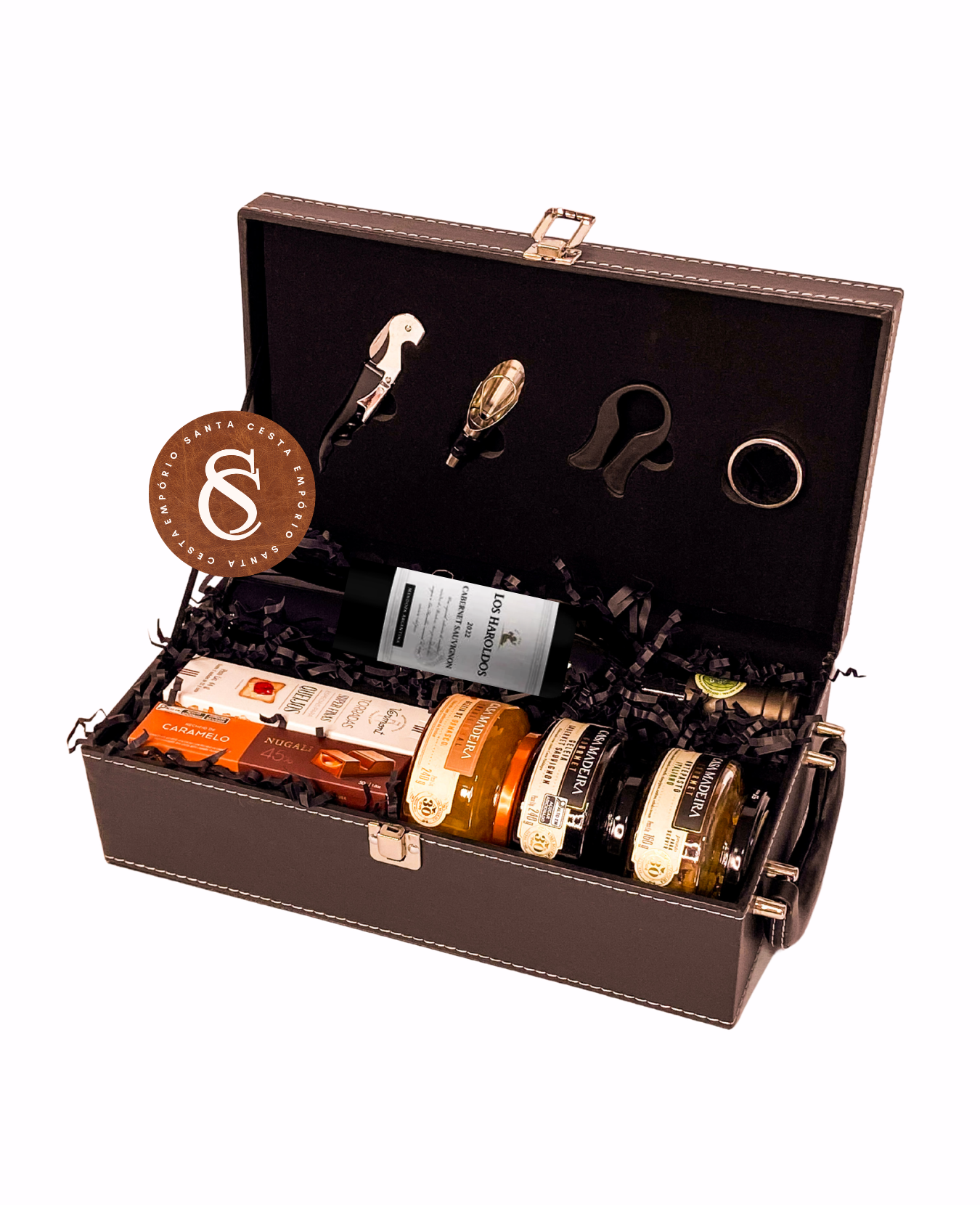 PRESTIGE WINE BOX DUO – COM VINHO TINTO SUAVE CABERNET SAUVIGNON LOS HAROLDOS