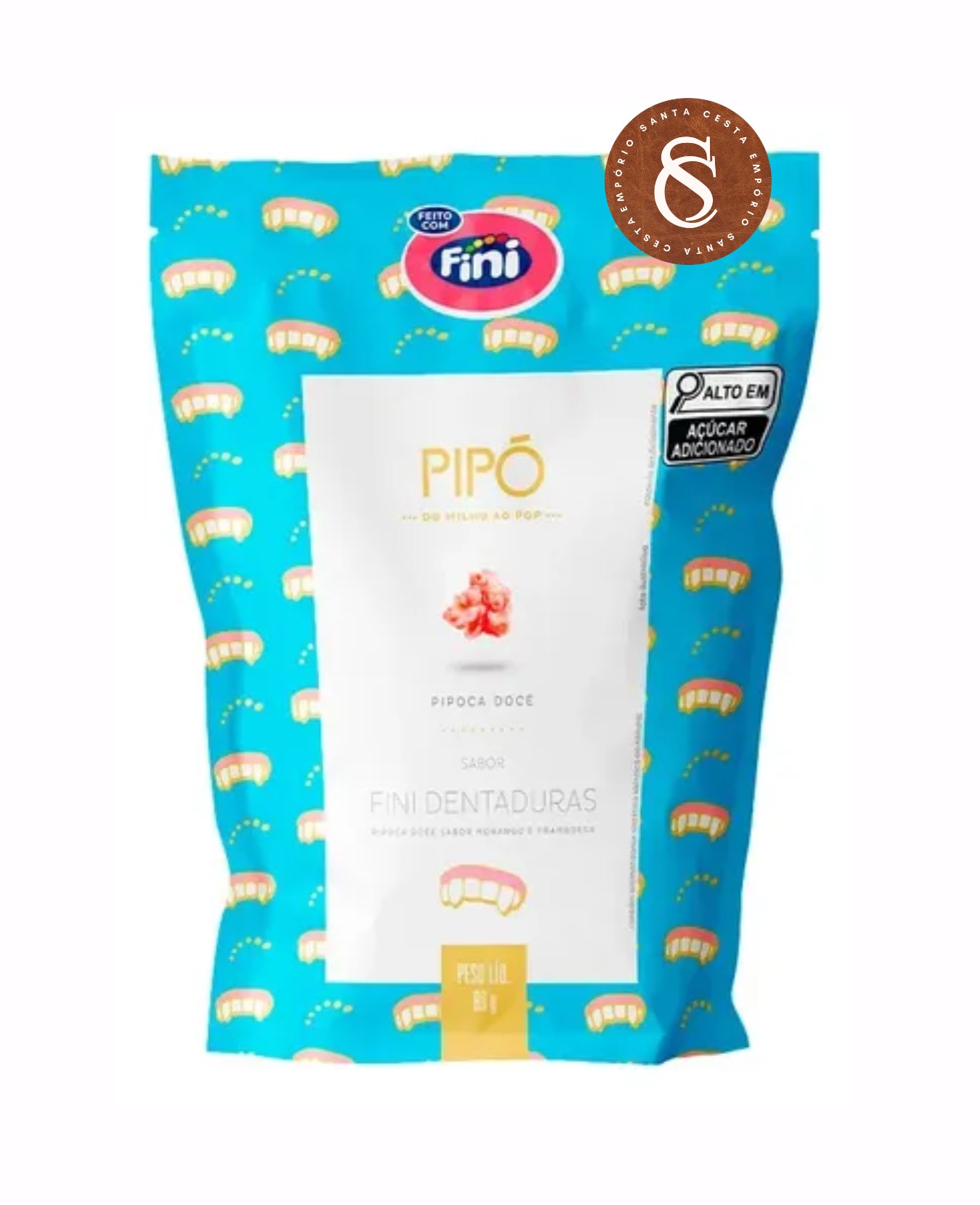 PIPOCA GOURMET DOCE DENTADURA FINI PIPÓ 80G