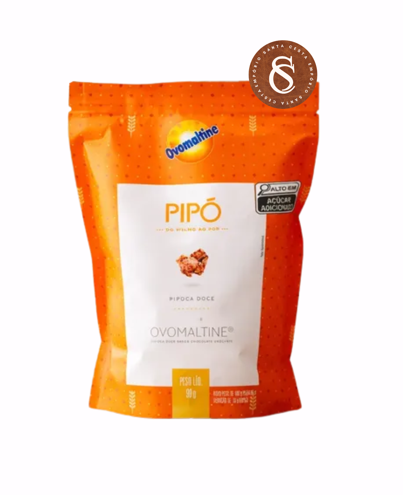 PIPOCA GOURMET DOCE SABOR OVOMALTINE PIPÓ 90G