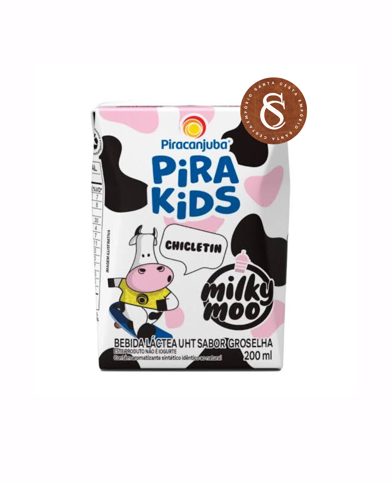 BEBIDA LÁCTEA SABOR CHICLETIN MILKMOO PIRAKIDS 200ML