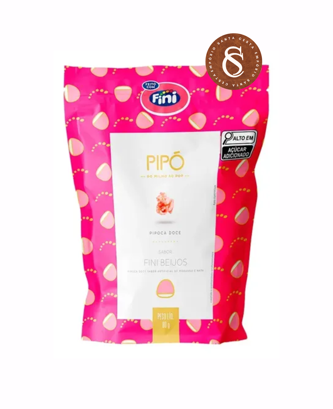 PIPOCA GOURMET DOCE BEIJO FINI PIPÓ 80G