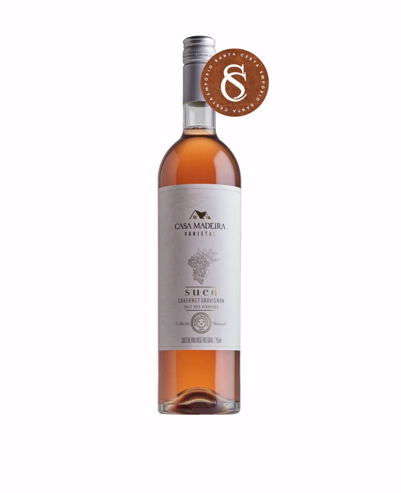 SUCO DE UVA VARIETAL ROSÉ CABERNET SAUVIGNON CASA MADEIRA 750ML