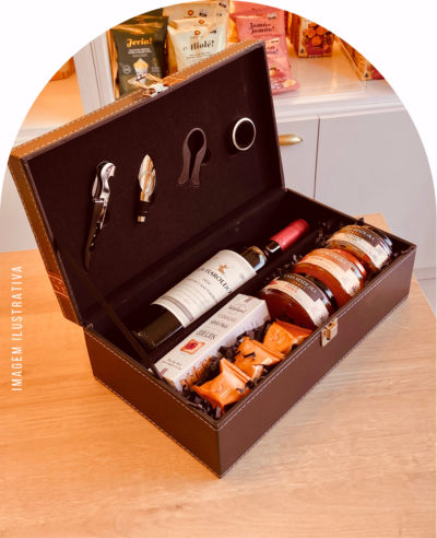 MALETA VINHO & SABORES  - COM VINHO TINTO SUAVE CABERNET SAUVIGNON LOS HAROLDOS