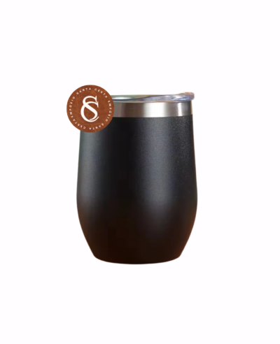 COPO TÉRMICO PRETO TIPO CUIA 360ML