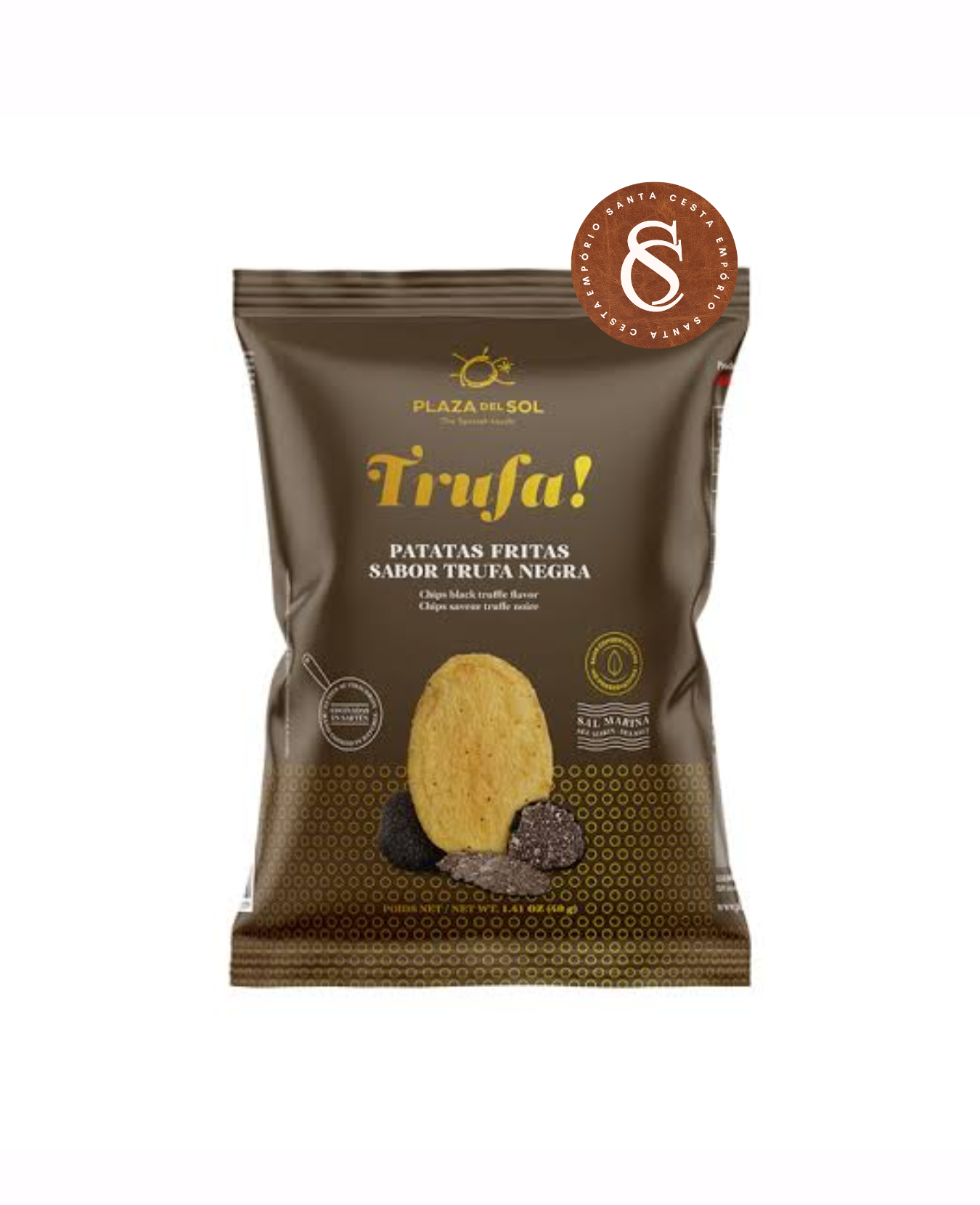 CHIPS DE BATATA SABOR TRUFAS NEGRAS PLAZA DEL SOL 40G