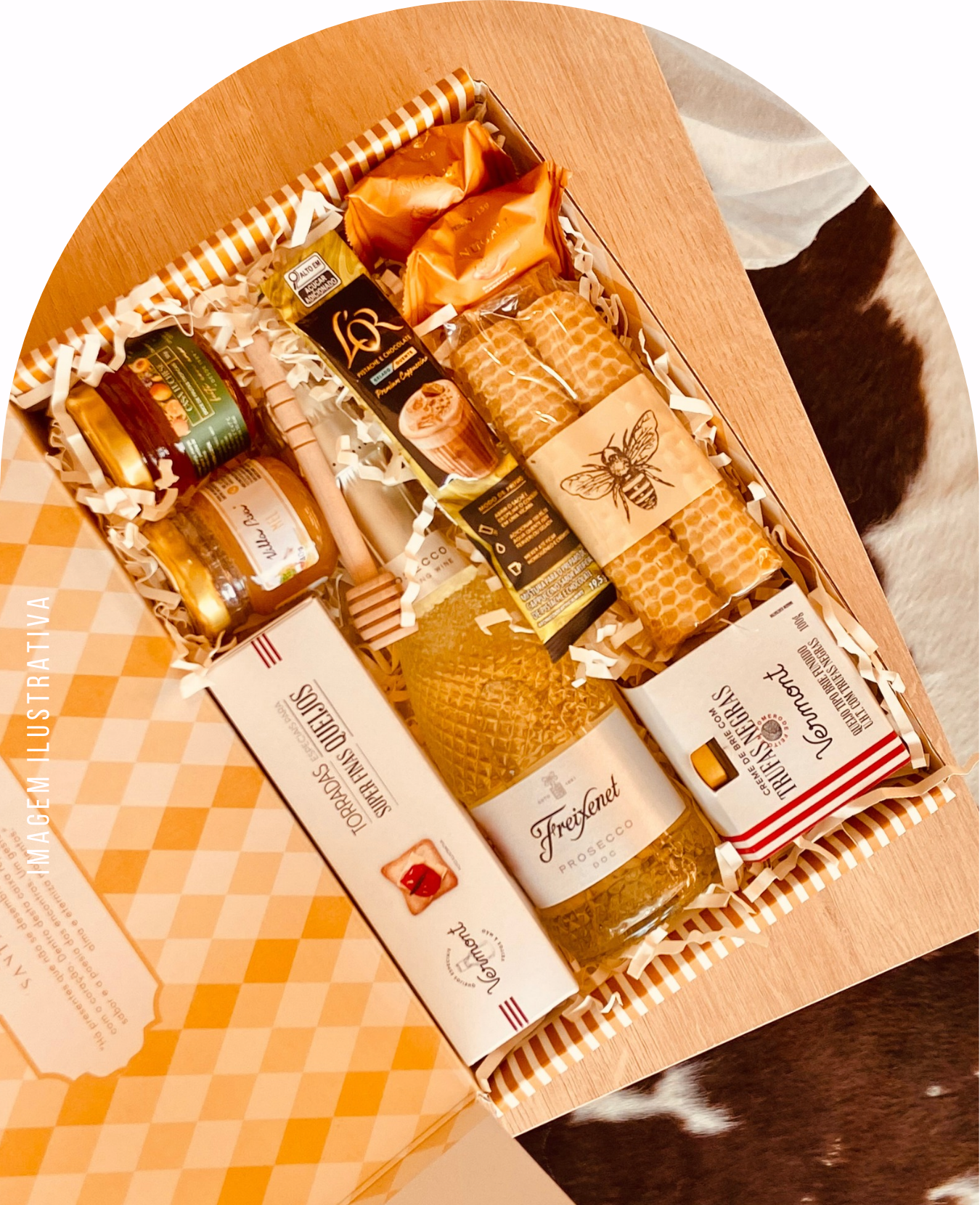 CESTA GOLD & CANDLE