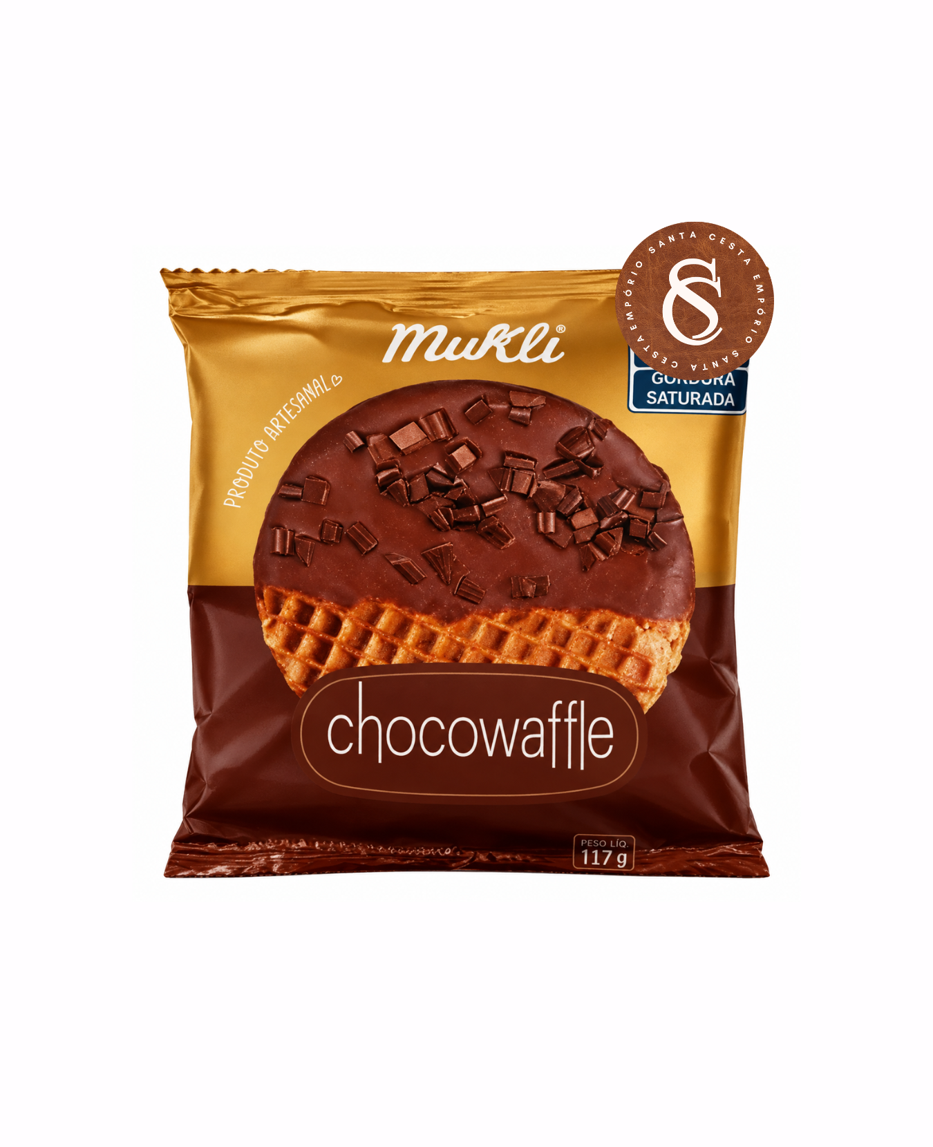 CHOCOWAFFLE DE CHOCOLATE AO LEITE COM CARAMELO MUKLI 50G