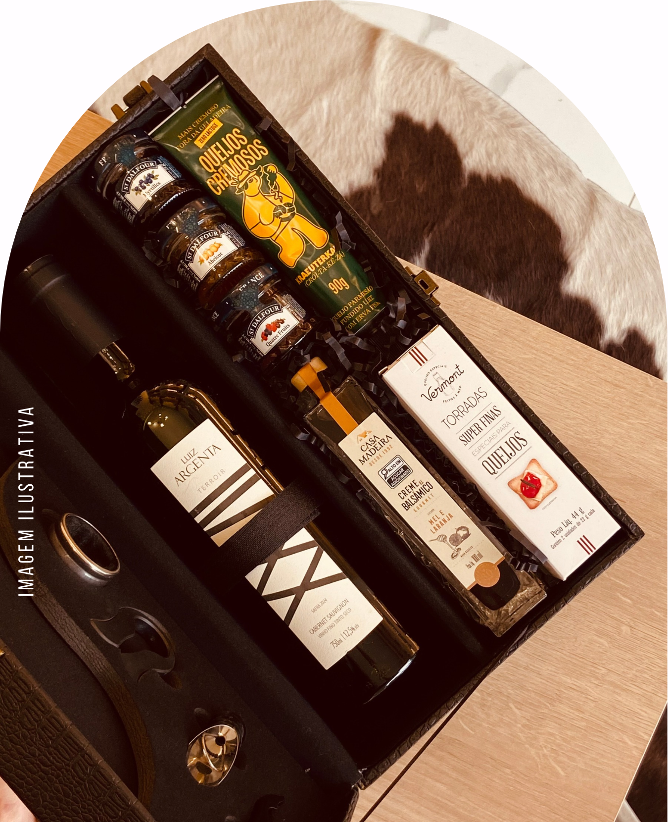 MALETA HARMONIZAR - COM VINHO TINTO SECO CABERNET SAUVIGNON LUIZ ARGENTA - Imagem 4